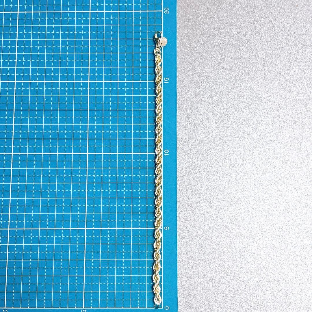 【極美品】18.4cm ティファニー ツイストコンビブレスレット 925/750
