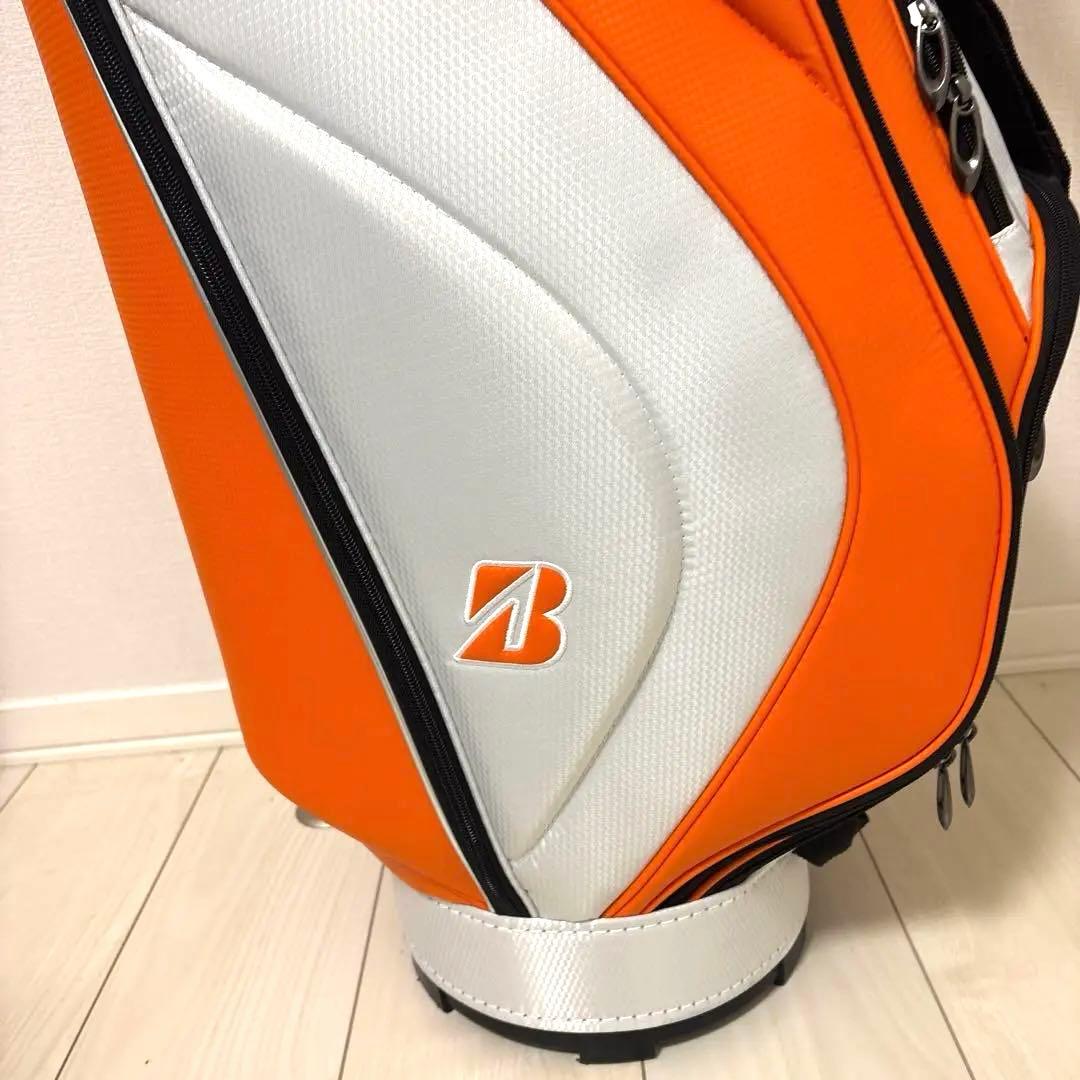 《極美品》BRIDGESTONE ゴルフバッグ オレンジ/　ヘッドカバー付き