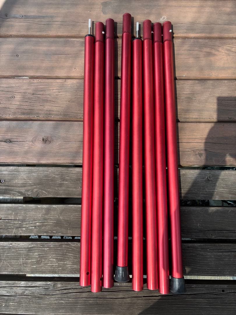 スノーピーク　ウイングポール　レッド　280cm 2セット スノーピーク (snow peak) テントポール ウイングポールレッド 280cm