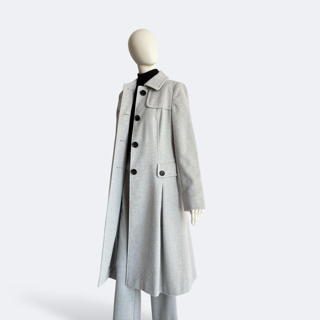 BURBERRY LONDON バーバリー ウールコート グレー ロングコート - メルカリ