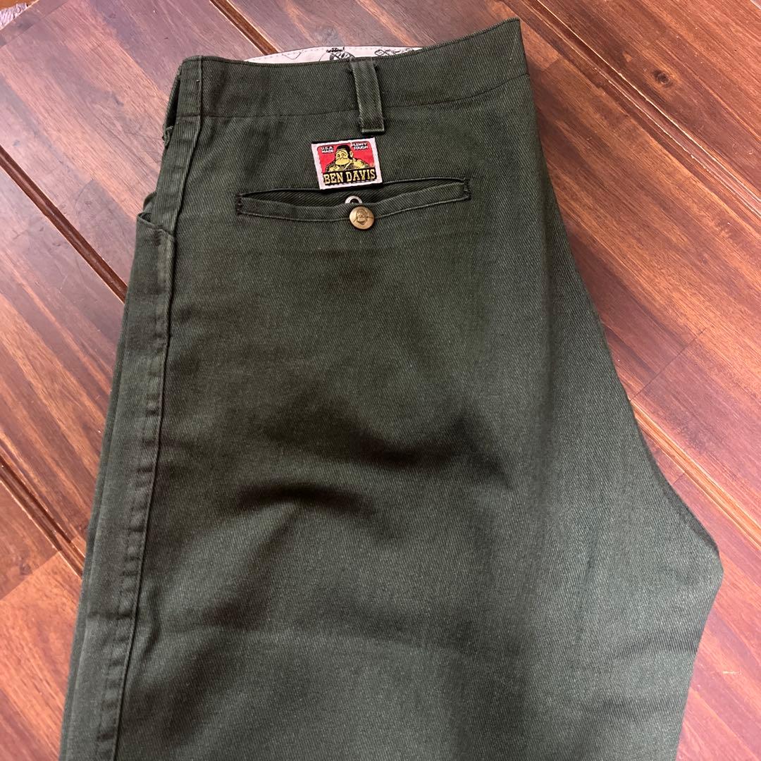 BEN DAVIS オリーブグリーン フリスコ　34 BEN DAVIS Frisco Pants オリーブのフリスコパンツ◎ サイズは33