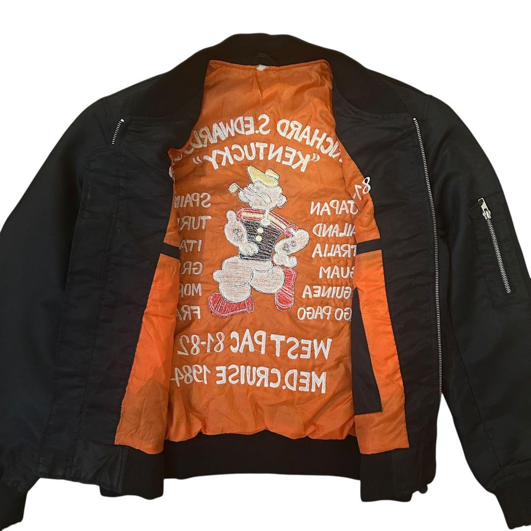 スーベニアジャケット MA-1 ポパイ ベトジャン 刺繍 ミリタリー