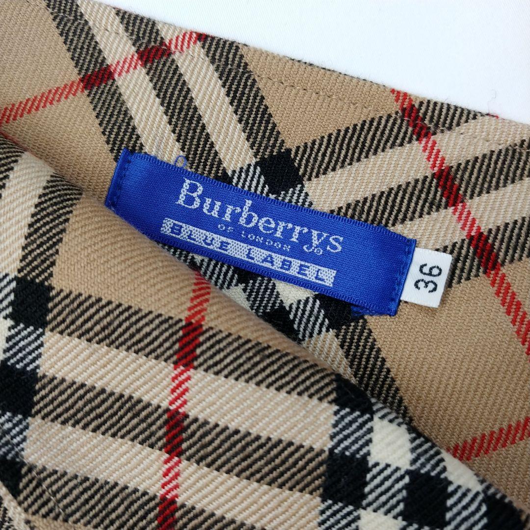 バーバリーブルーレーベル ノバチェック プリーツミニスカート 安室