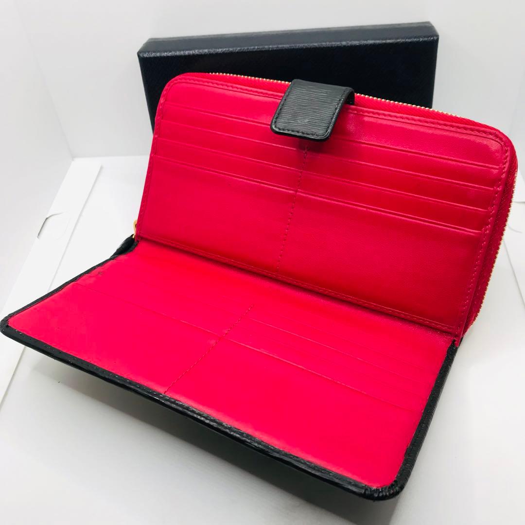 PRADA✨長財布 ラウンドファスナー ヴィッテロレザー カード20枚収納 黒
