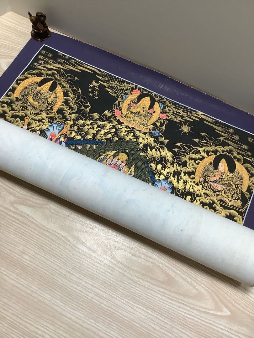 チベット密教 新品 》 ヤマーンタカ タンカ 曼荼羅 手描き 1点物