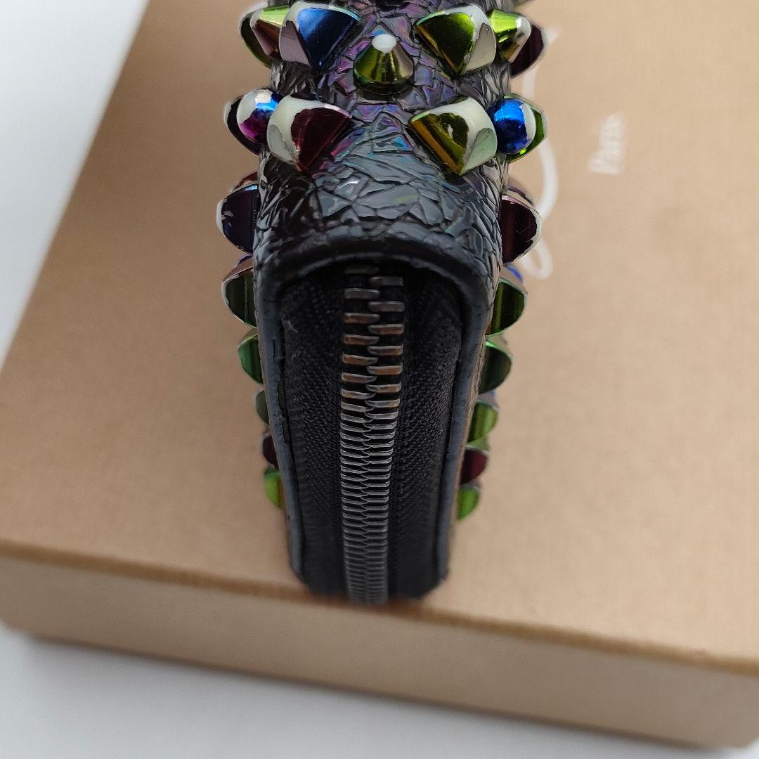 美品 ルブタン パネトーネ マルチカラー スタッズ スパイク ラウンド