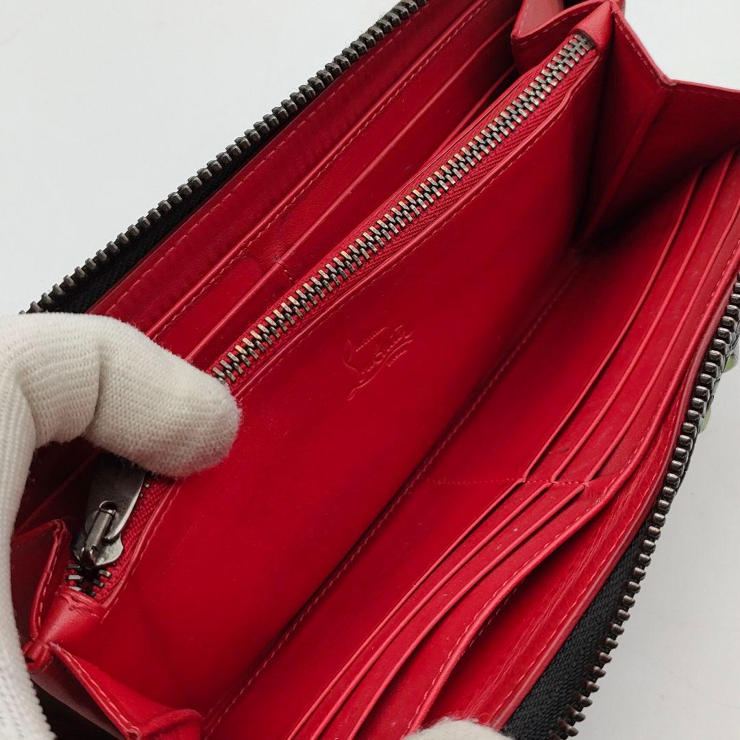 美品 ルブタン パネトーネ マルチカラー スタッズ スパイク ラウンド