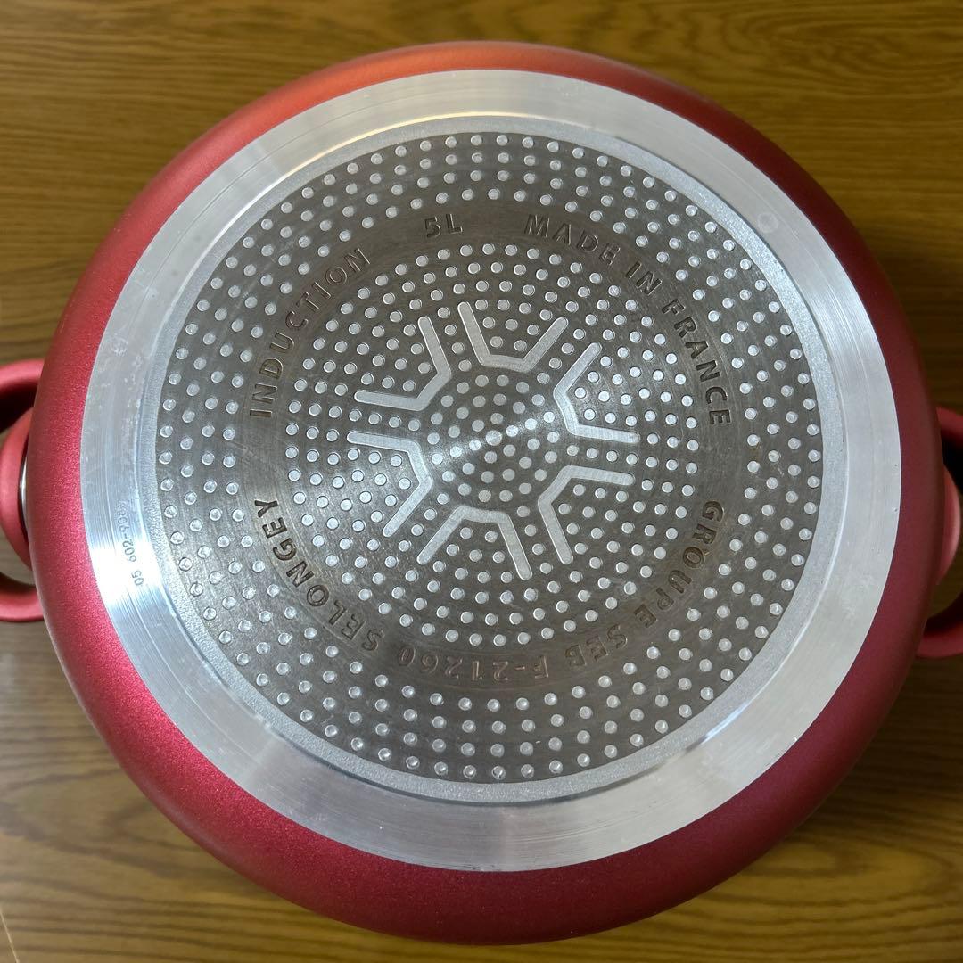 【T-fal 圧力鍋 5.2L 】2in1 クリプソ ミニット デュオ レッド