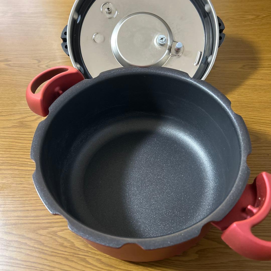 【T-fal 圧力鍋 5.2L 】2in1 クリプソ ミニット デュオ レッド