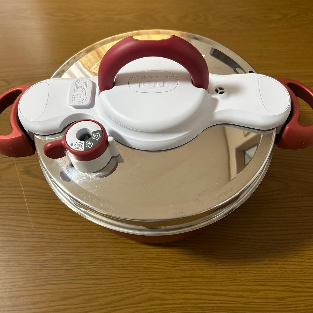 【T-fal 圧力鍋 5.2L 】2in1 クリプソ ミニット デュオ レッド