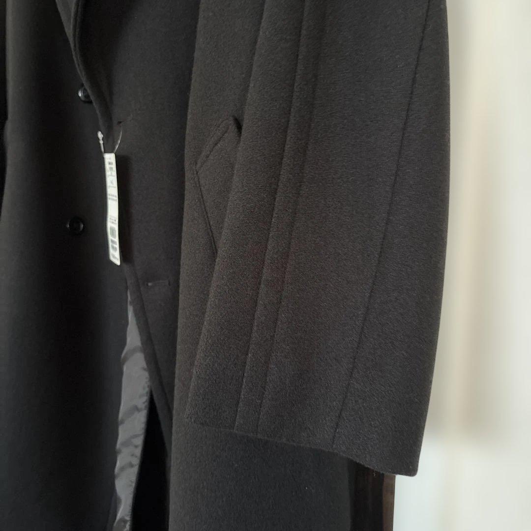 COMME CA ISM 黒 ダブルブレスト ロングコート Lの通販はau PAY