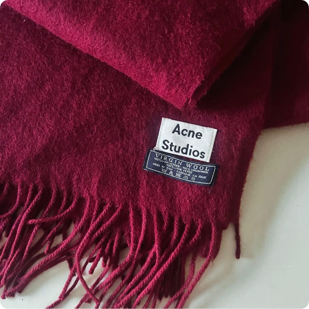 Acne Studios スカーフ マフラー ストール ワインレッド 坂口健太郎