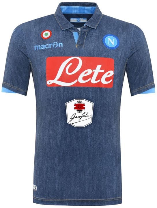 ナポリセリエAmacronマクロンナポリデニムユニフォーム14/15ユニフォーム