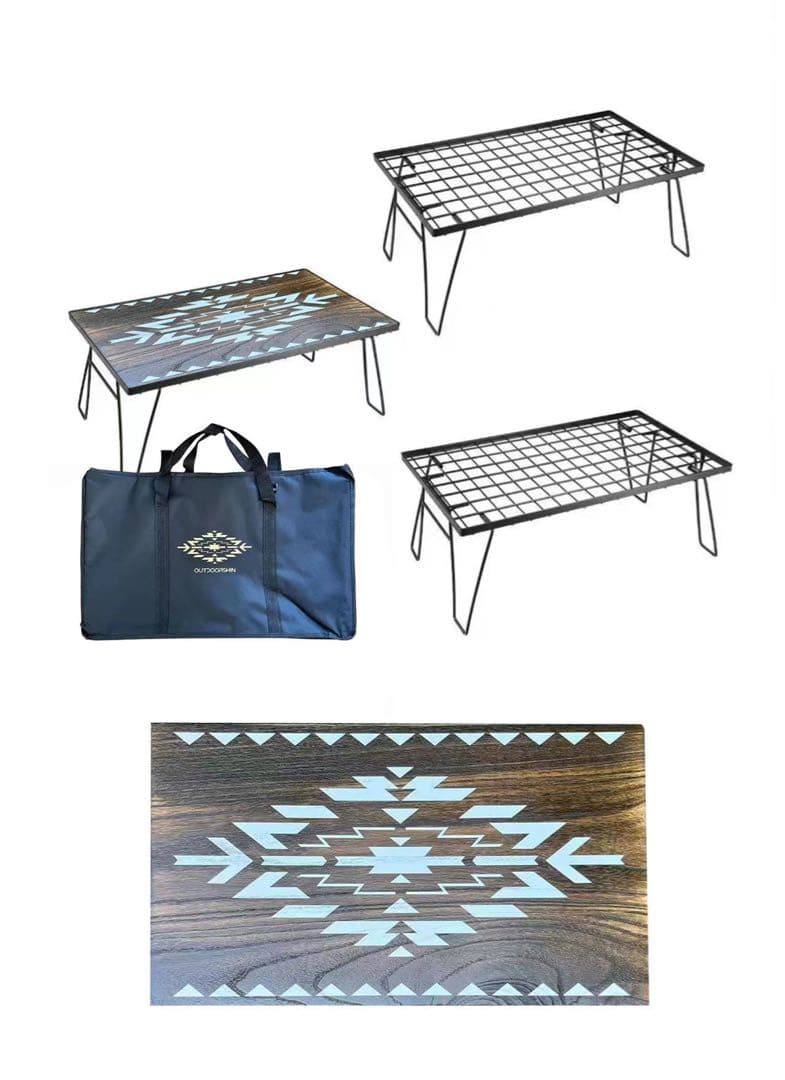 フィールドラック 3個セット オルテガ柄 天板付き収納ケース付き