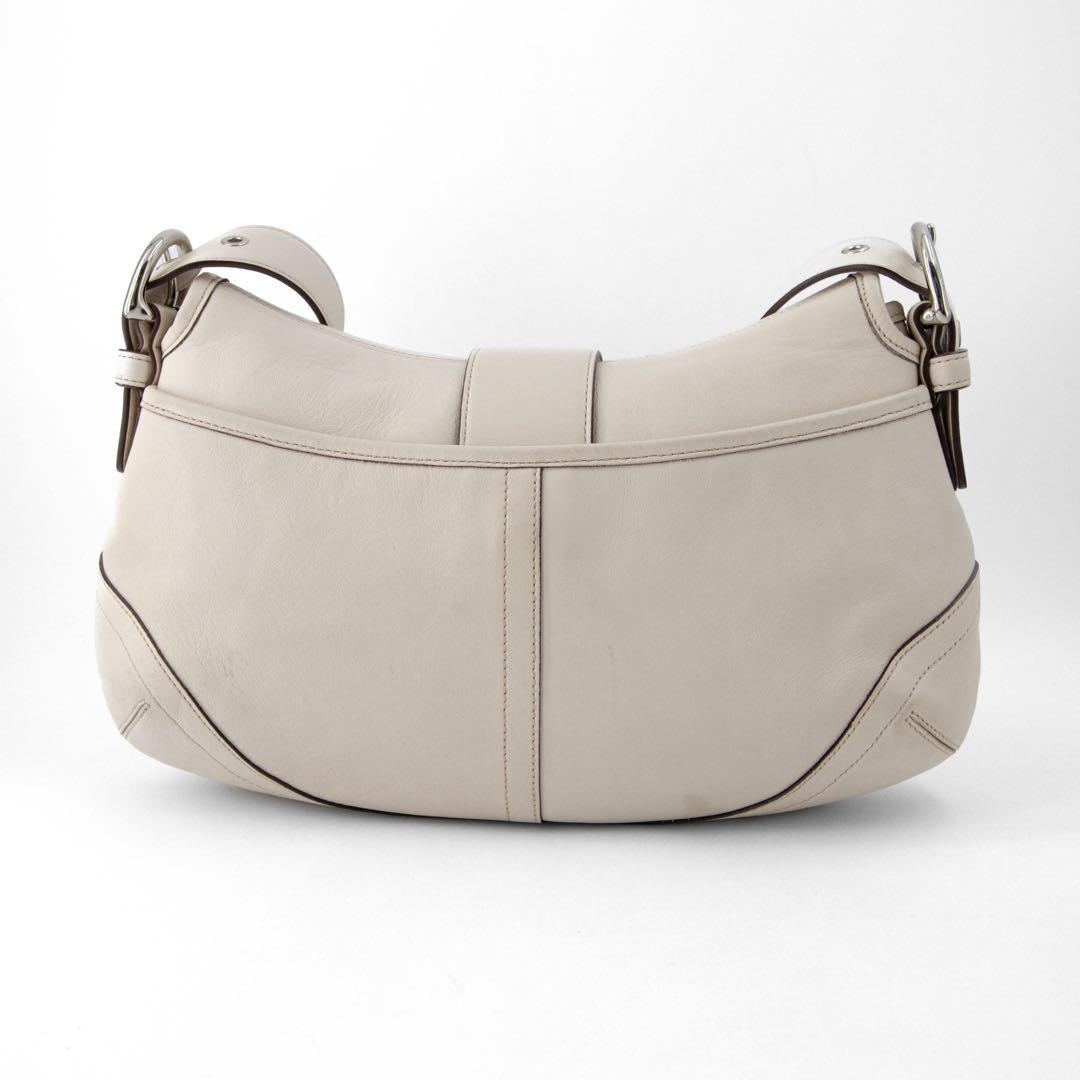 A105【美品】COACH／コーチ ソーホー ワンショルダーバッグ レザー 白