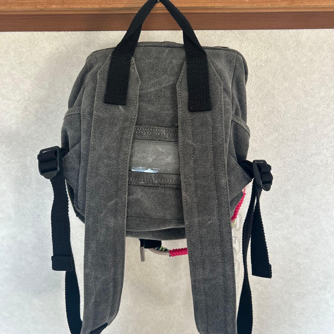 Acne Studios グレー キャンバスリュック チェーン付き