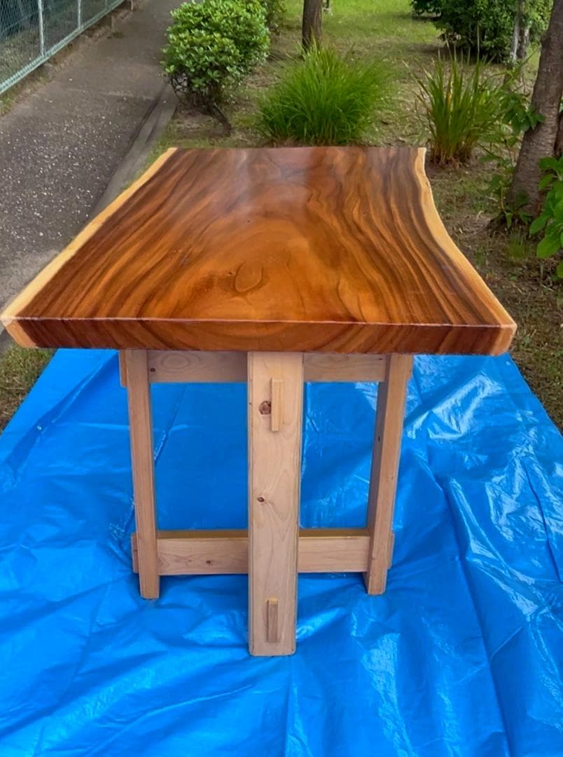 希少 一枚板 モンキーポッド ダイニングテーブル 190cm×95cm - メルカリ