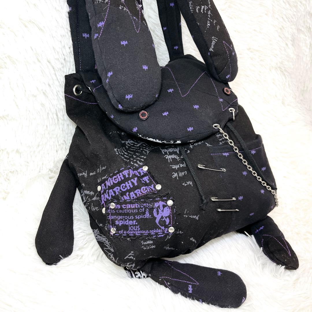 極美品 h.naoto エイチナオト うさぎリュック バックパック punk 黒