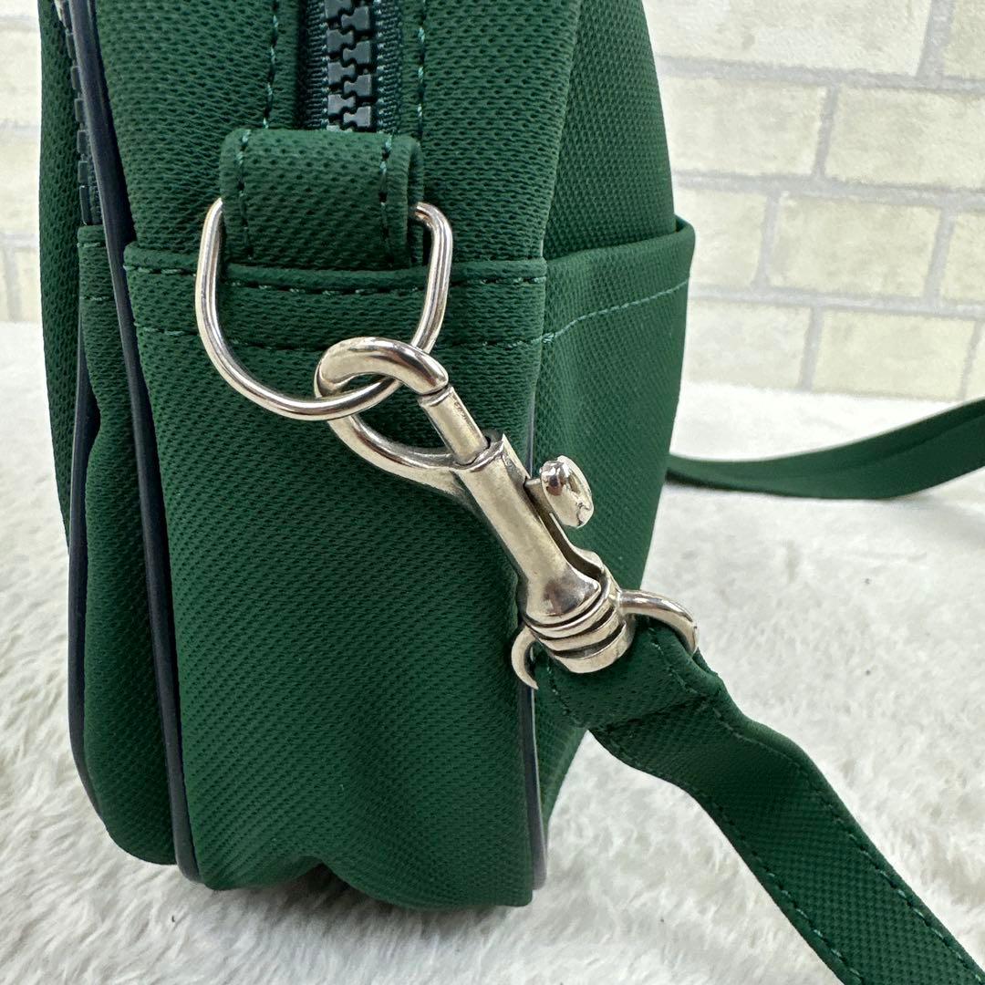 LACOSTE ラコステ ショルダーバッグ レザー グリーン - メルカリ