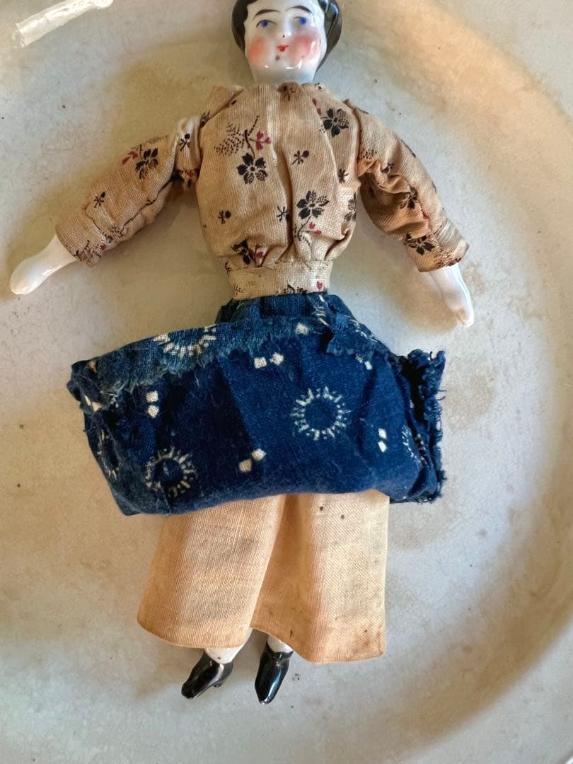 アンティーク チャイナヘッドドール 16センチ ドイツ チャイナヘッド