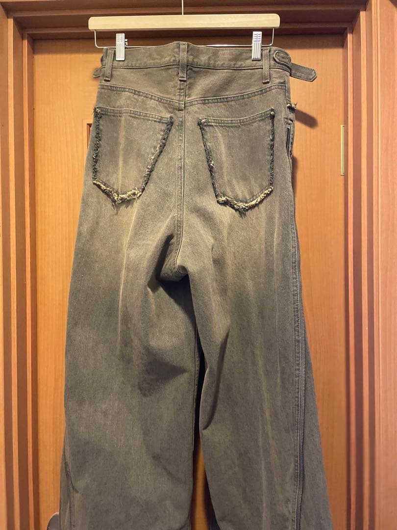 GRANCY】ジップデザイン バギーデニム パンツ グランシー ブラウン 美品