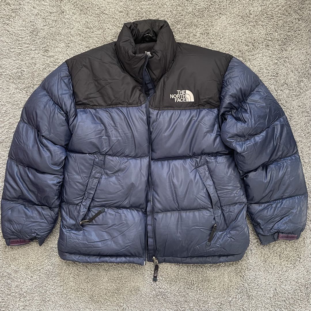 名作700フィル】ノースフェイス ヌプシ ダウンジャケット 刺繍ロゴ L