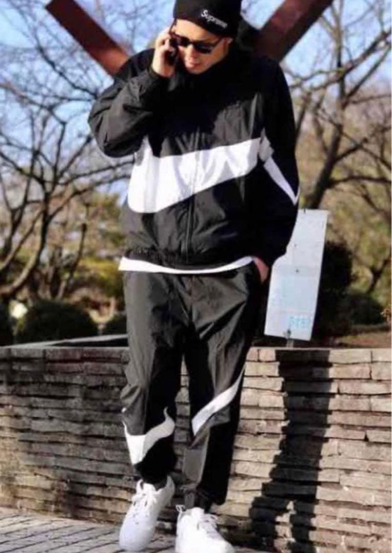 即購入可能】NIKE ビッグスウォッシュ ナイロンセットアップ - メルカリ