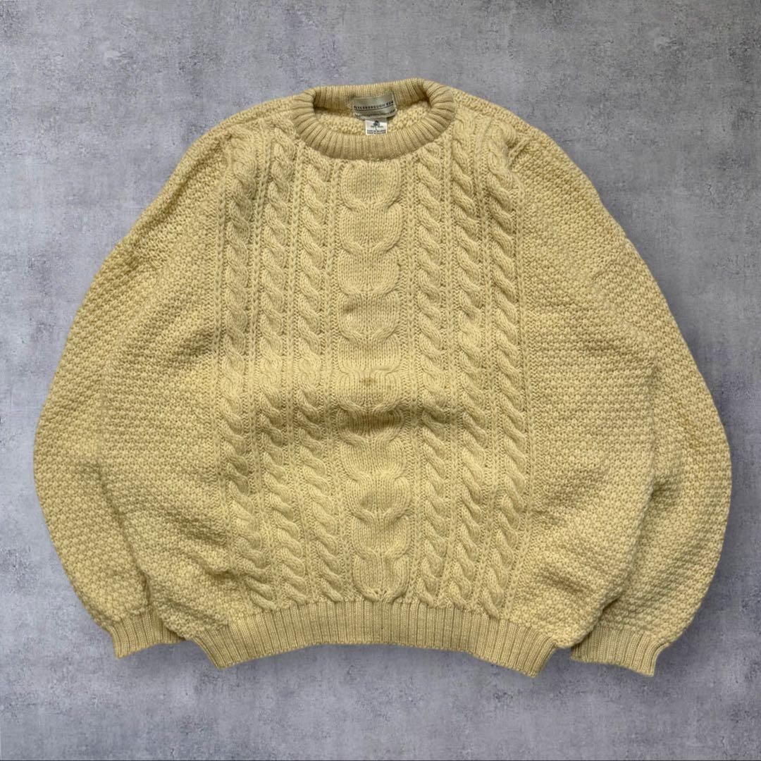 ユーロヴィンテージ古着PETERBOROUGH英国製アランニットケーブル