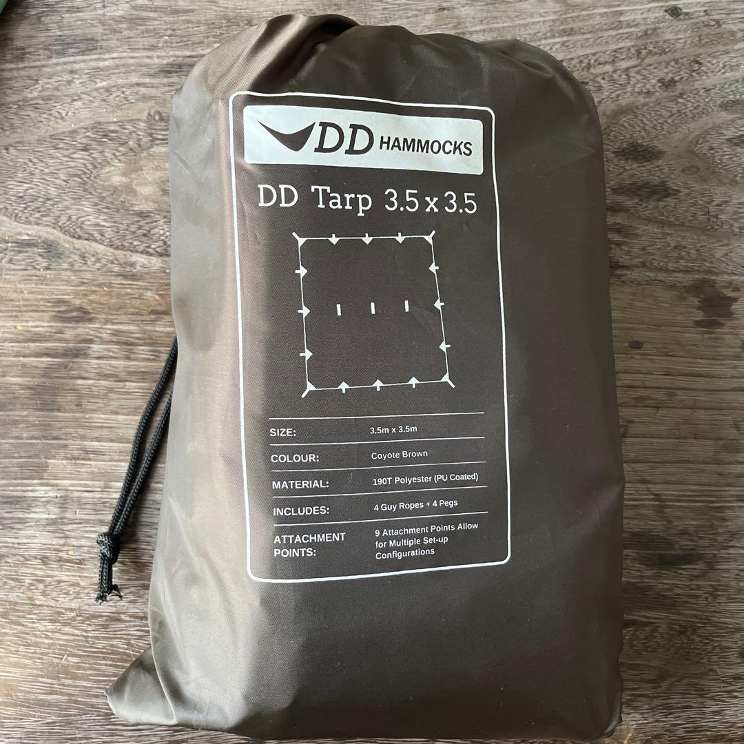 未使用品！DD Hammocks DD Tarp タープ 3.5 x 3.5 DD Hammocks DDタープ 3.5×3.5 これ一枚でテント泊もタープ泊も！ | DD