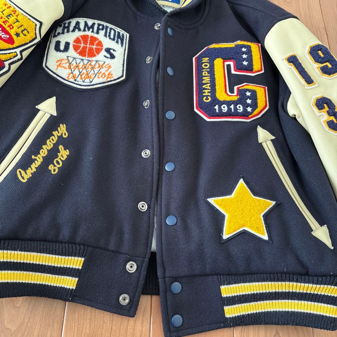 Champion フルデコスタジャン Lサイズ ネイビー クリーム L1