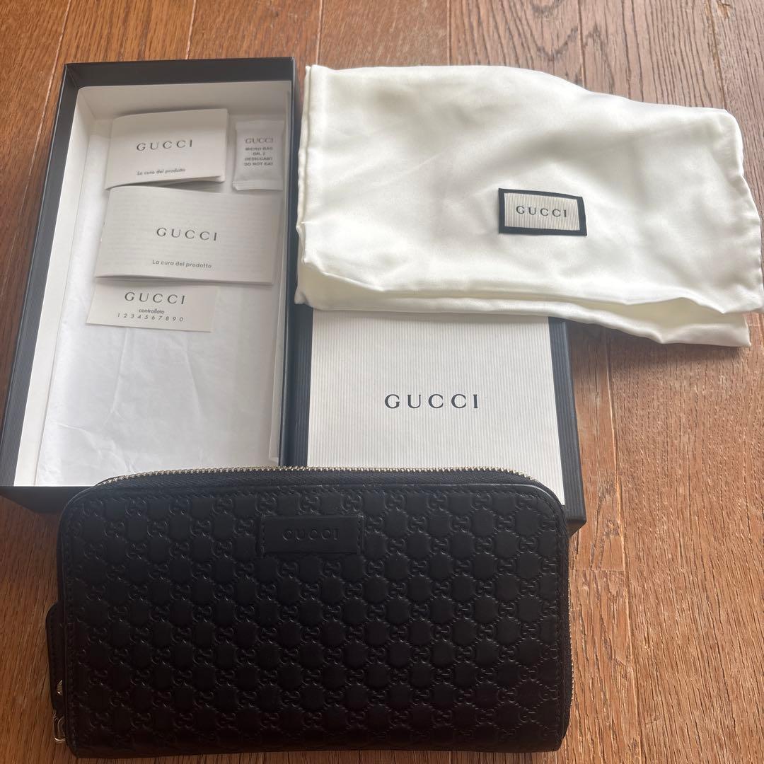 GUCCI ブラックレザー長財布 新品