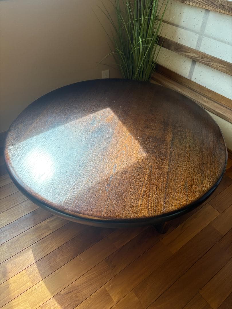 カリモク［試作品］ 大円卓(120cm)／ローテーブル 公式】アンティーク家具ラフジュ工房商品詳細ページ中古 美品 カリモク