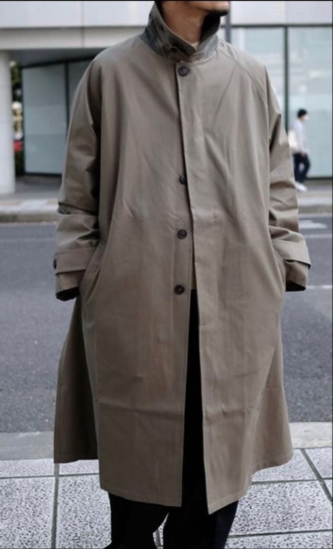 cristaseya 21aw トレンチコート Cristaseya / クリスタセヤ | OVERSIZED TRENCH WITH LEATHER PATCH