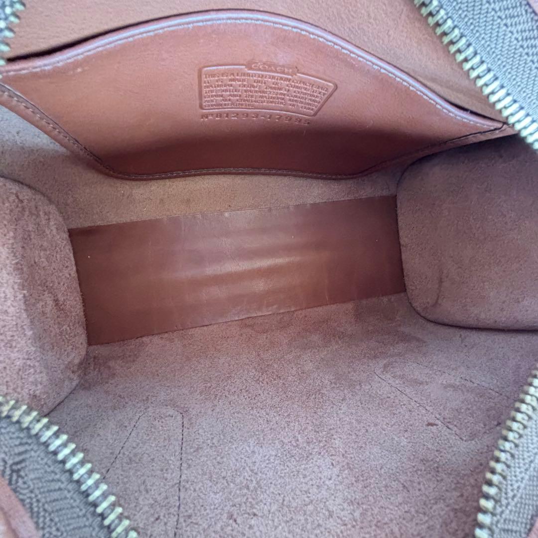 オールドコーチ Vintage COACH 17995 ミニボストン レザー 茶