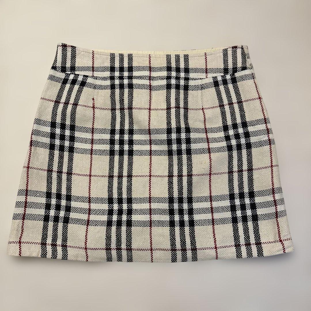 BURBERRY BLUE LABEL ノバチェック ミニスカート ベージュ38 - メルカリ