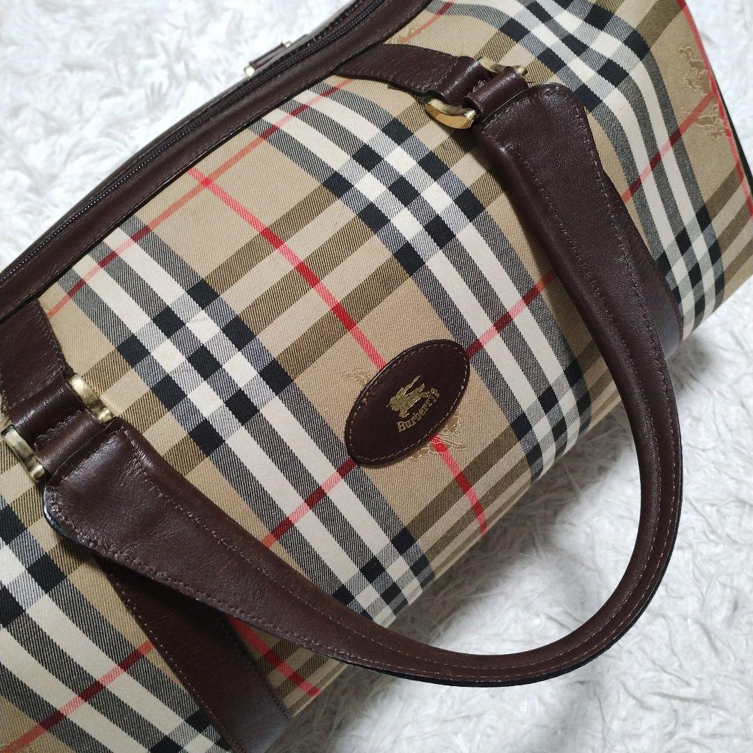 Burberrys バーバリー ノバチェック ミニボストンバッグ シャドーホース