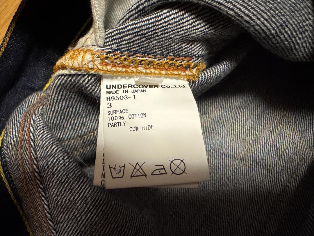 サイズ 3 アンダーカバー UNDERCOVER 稲妻刺繍 BASIC デニム - メルカリ