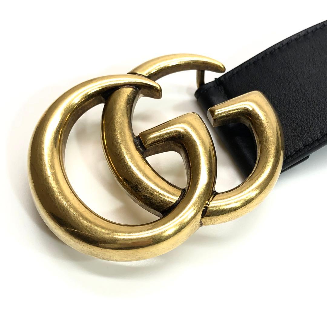 るんぱっぱ様】美品✨箱付 グッチ GGマーモント ダブルGワイド レザー