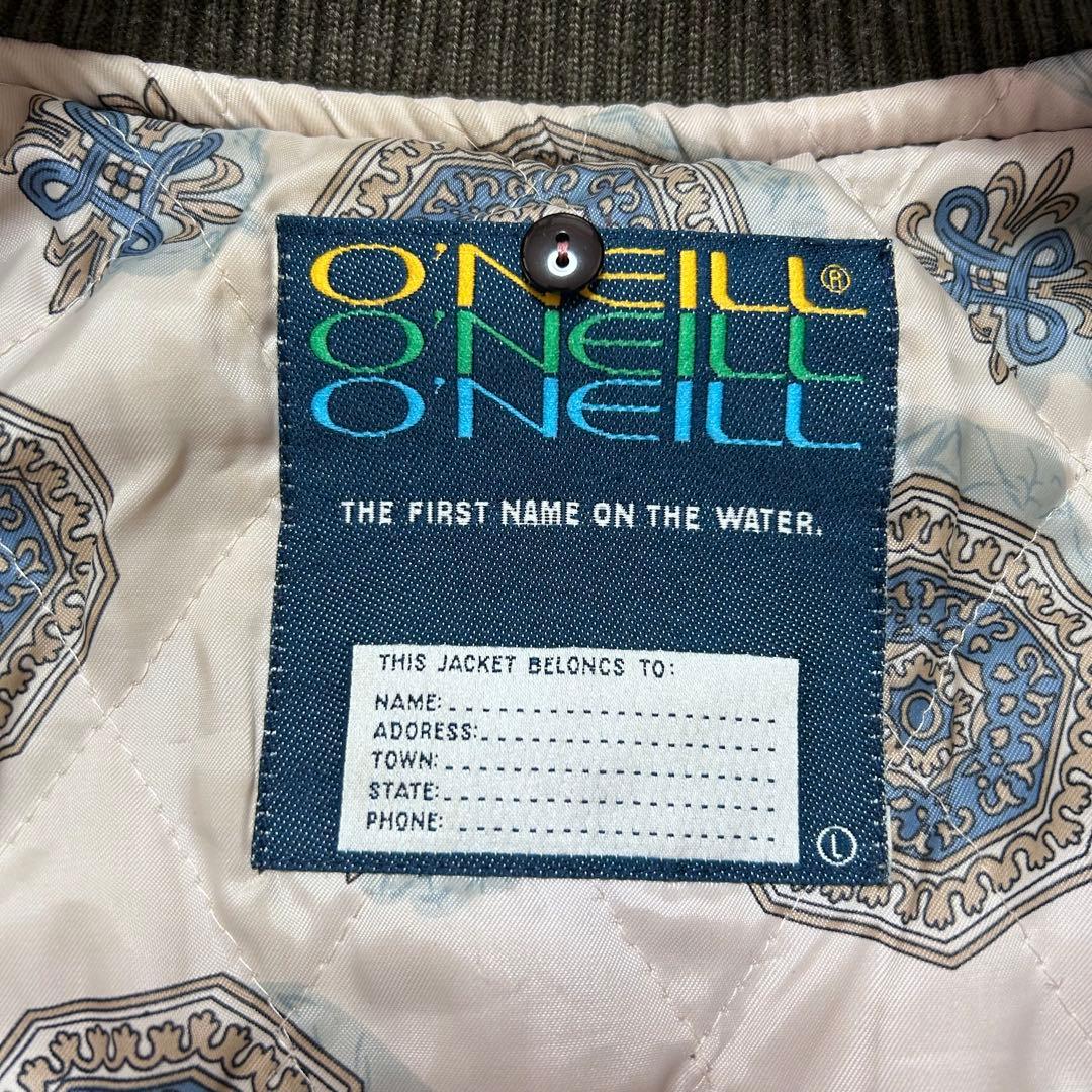 O'NEILL オニール【L】スタジャン バックロゴ レザー切替え 本革