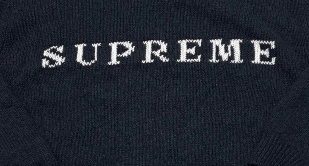 トップス Supreme Contrast Logo Sweater \"Black\"