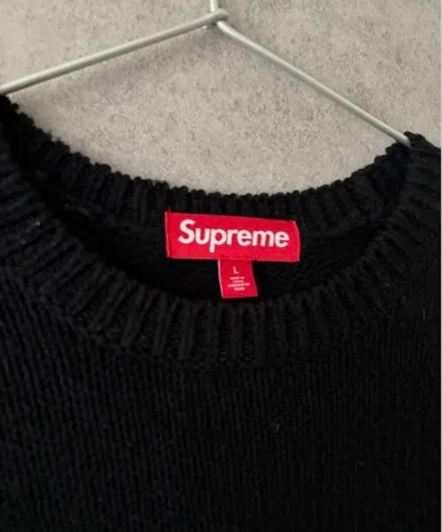 トップス Supreme Contrast Logo Sweater \"Black\"