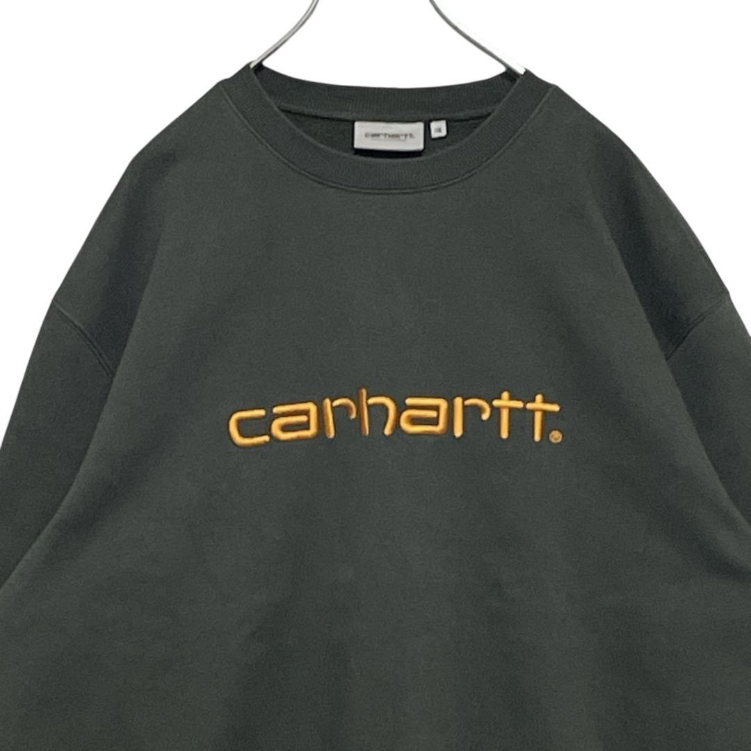 Carhartt カーハート スウェット トレーナー 刺繍ロゴ 2XL カーキ