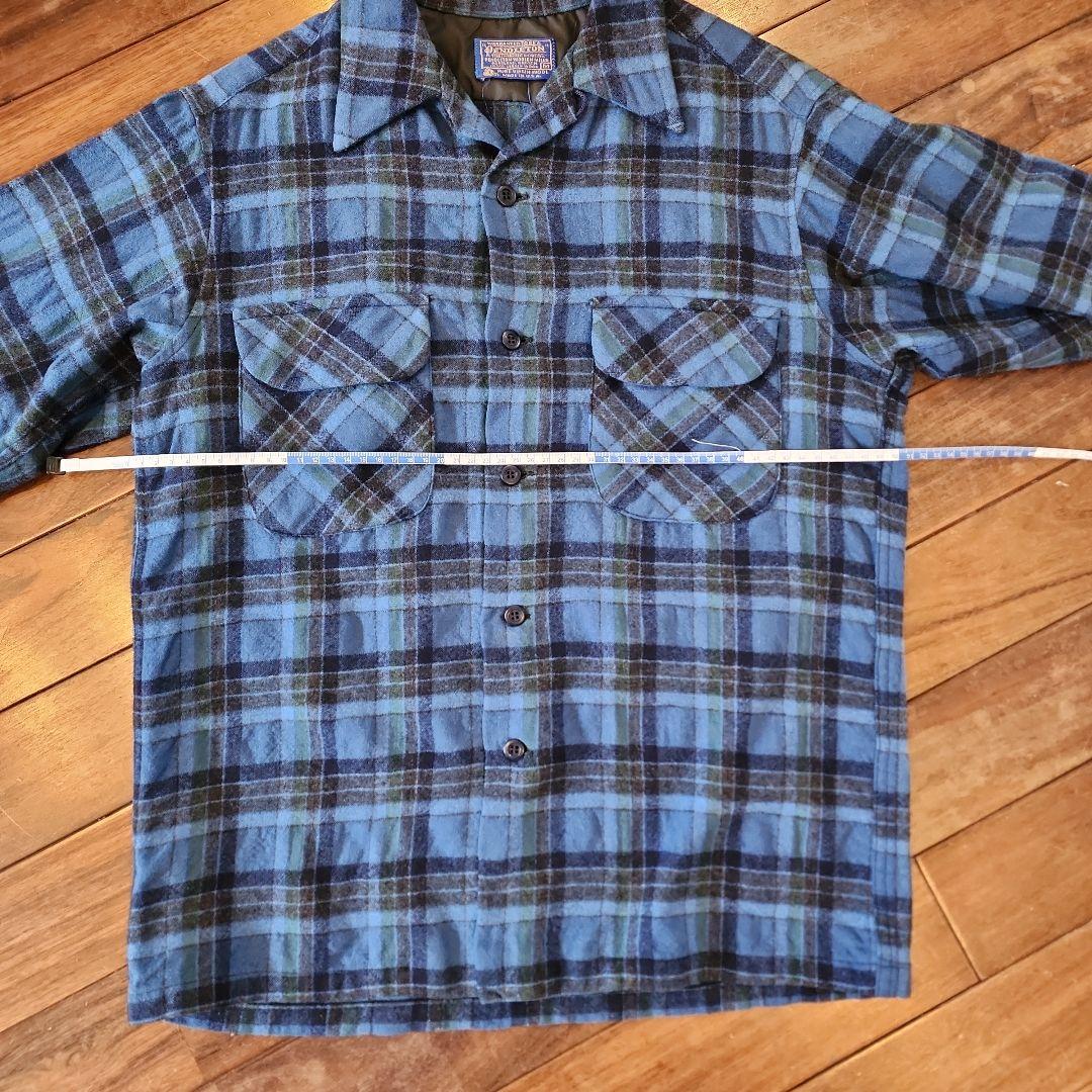 70s pendleton ペンドルトン ウール チェック シャツ Mサイズ - メルカリ