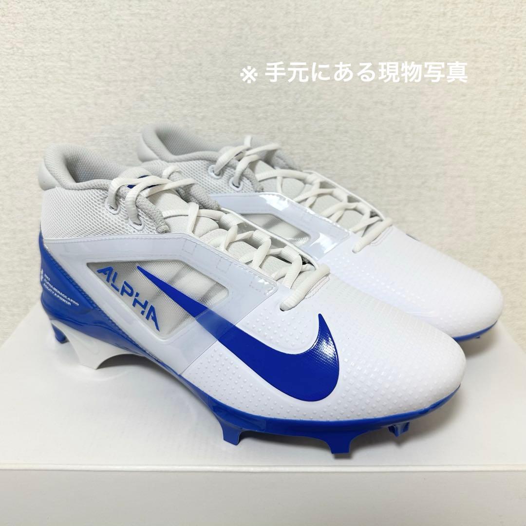 ナイキ 26.5 アルファメナス プロ アメフト スパイク シューズ 靴 白