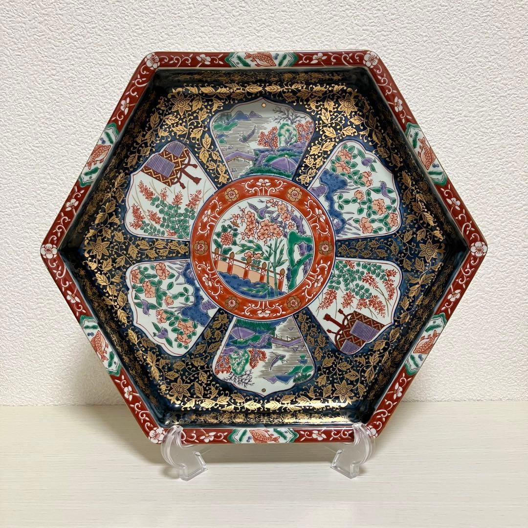 美品 林九郎窯 波佐見焼 六角盛皿 林九郎窯】見込菊花紋6号皿【波佐見焼】｜創亭やぶきたオンライン