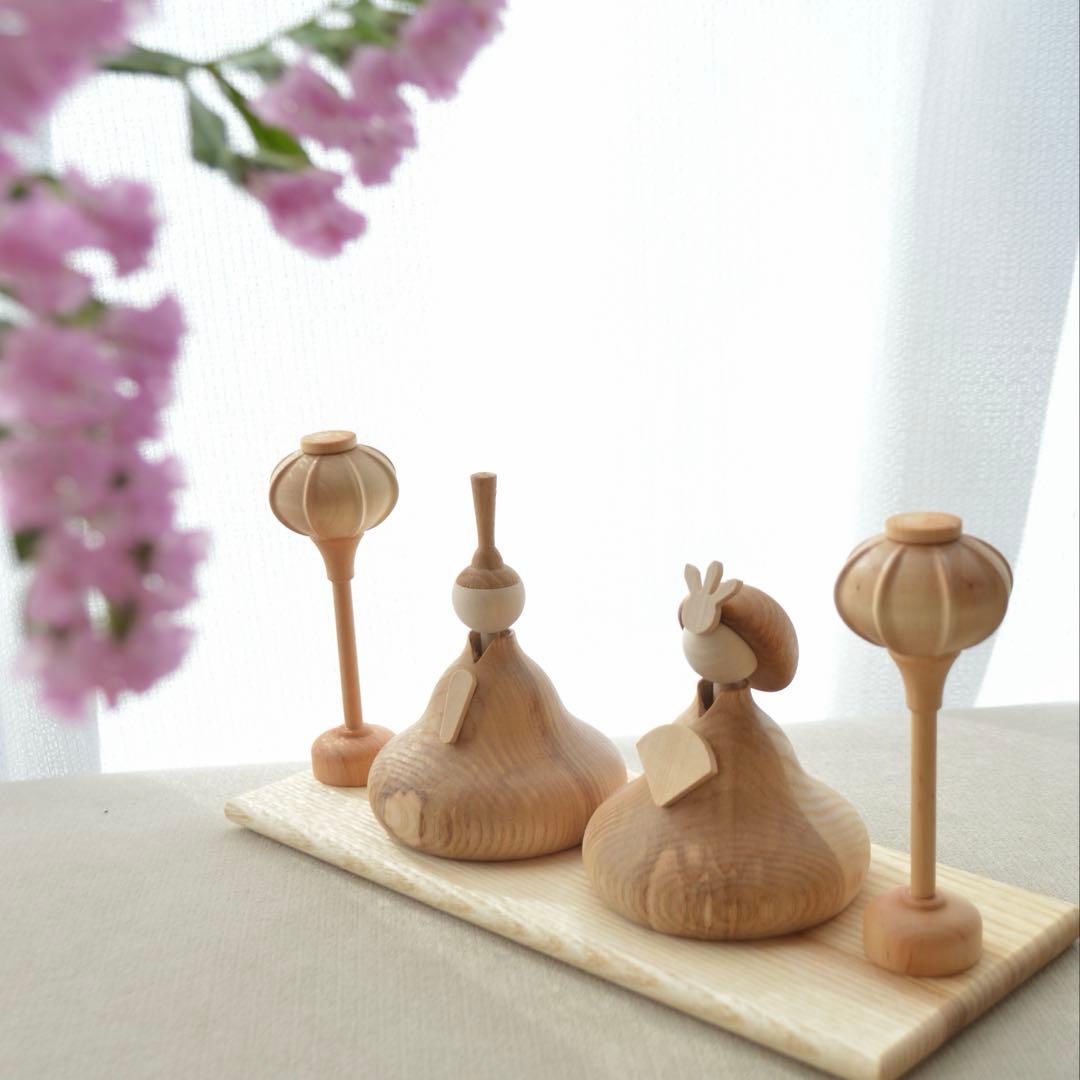 新品正規品】木製雛人形-Fleur-コンパクト ナチュラル 北欧風 初節