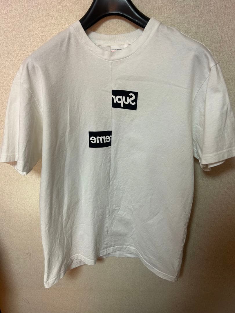 supreme× COMME des GARCONS Tシャツ Supreme x Comme Des Garcons Shirt Split Box Logo Tee BLK/WHT