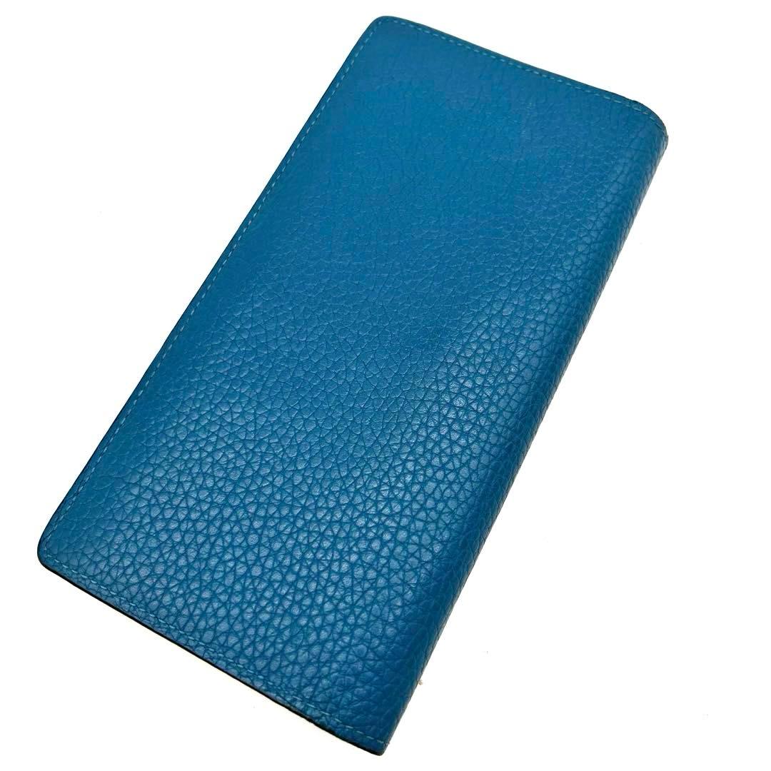 美品】ルイヴィトン ブラザ トリヨン ネイビー 長財布 二つ折り財布