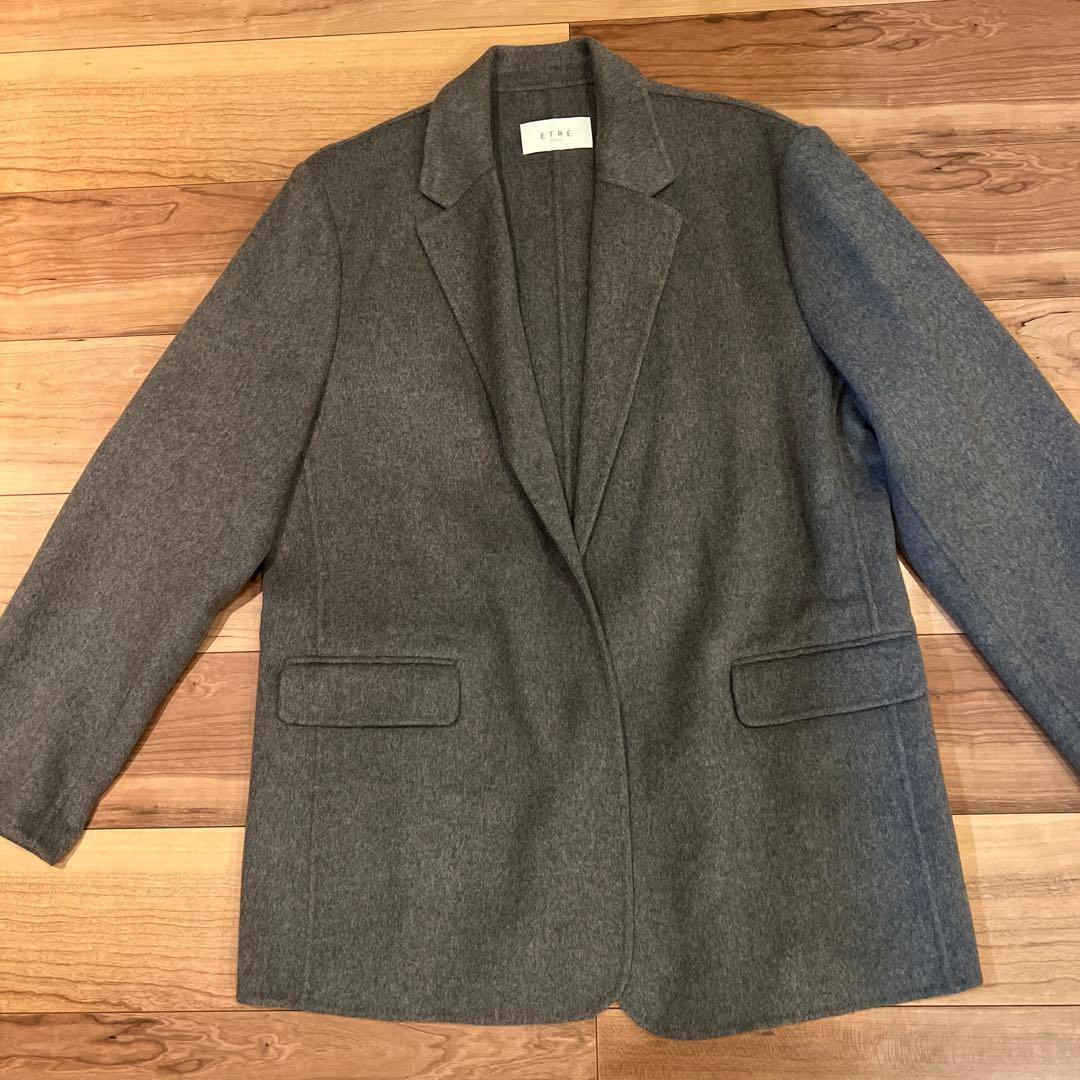 yu-★ ETRETOKYOウールジャケット ETRE TOKYO - ピークドラペルウールジャケット - GREY | ADDICT WEB SHOP