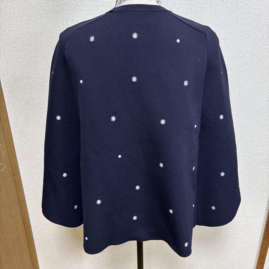極美品】ユナイテッドアローズ エンブロイダリー フラワー ケープ
